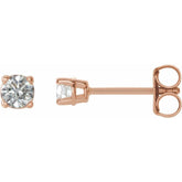 14K Rose 3/8 CTW Natural Diamond Stud Earrings